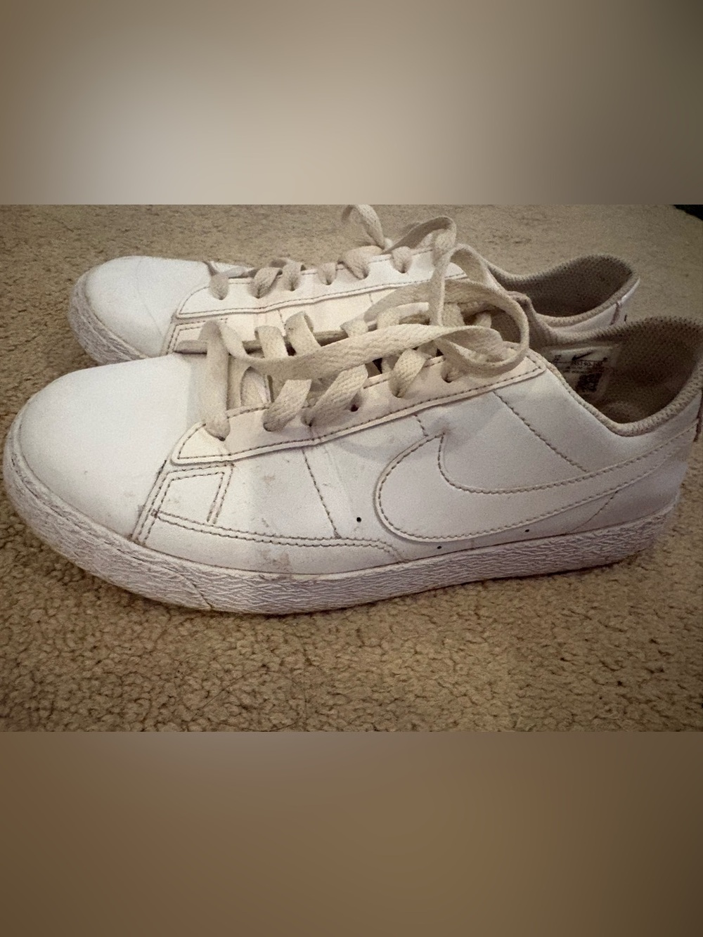 Nike White Low-Top Athletic Sneakers